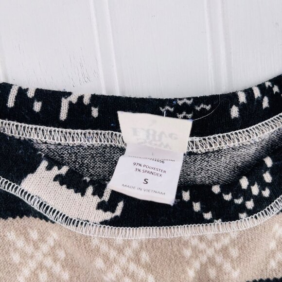 Reindeer Striped Sweater Sew In Love S Womens Polyester Spandex - Picture 3 of 5